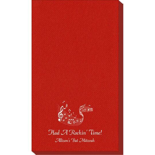 Musical Staff Linen Like Guest Towels